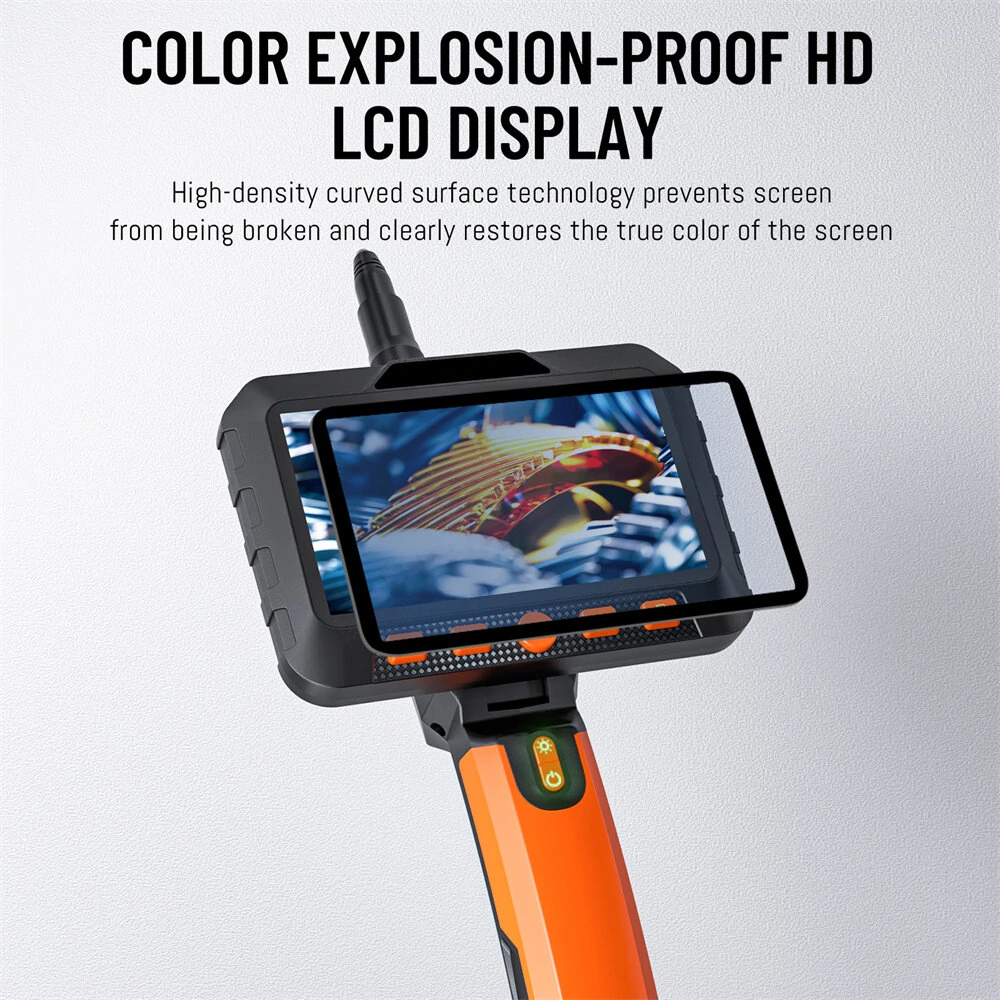 VISHRT T27 Dual Camera Endoscope | 5 Inch LCD 1080P | 7mm Probe 5-6 Hour Battery - Image 4