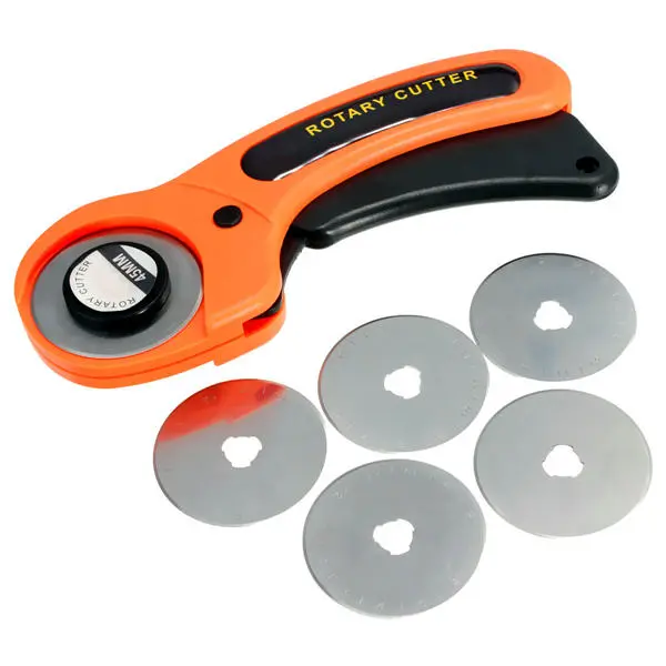 OLFA 45mm Rotary Cutter - 5 Blades for Sewing, Quilting & Fabric Cutting - Image 4