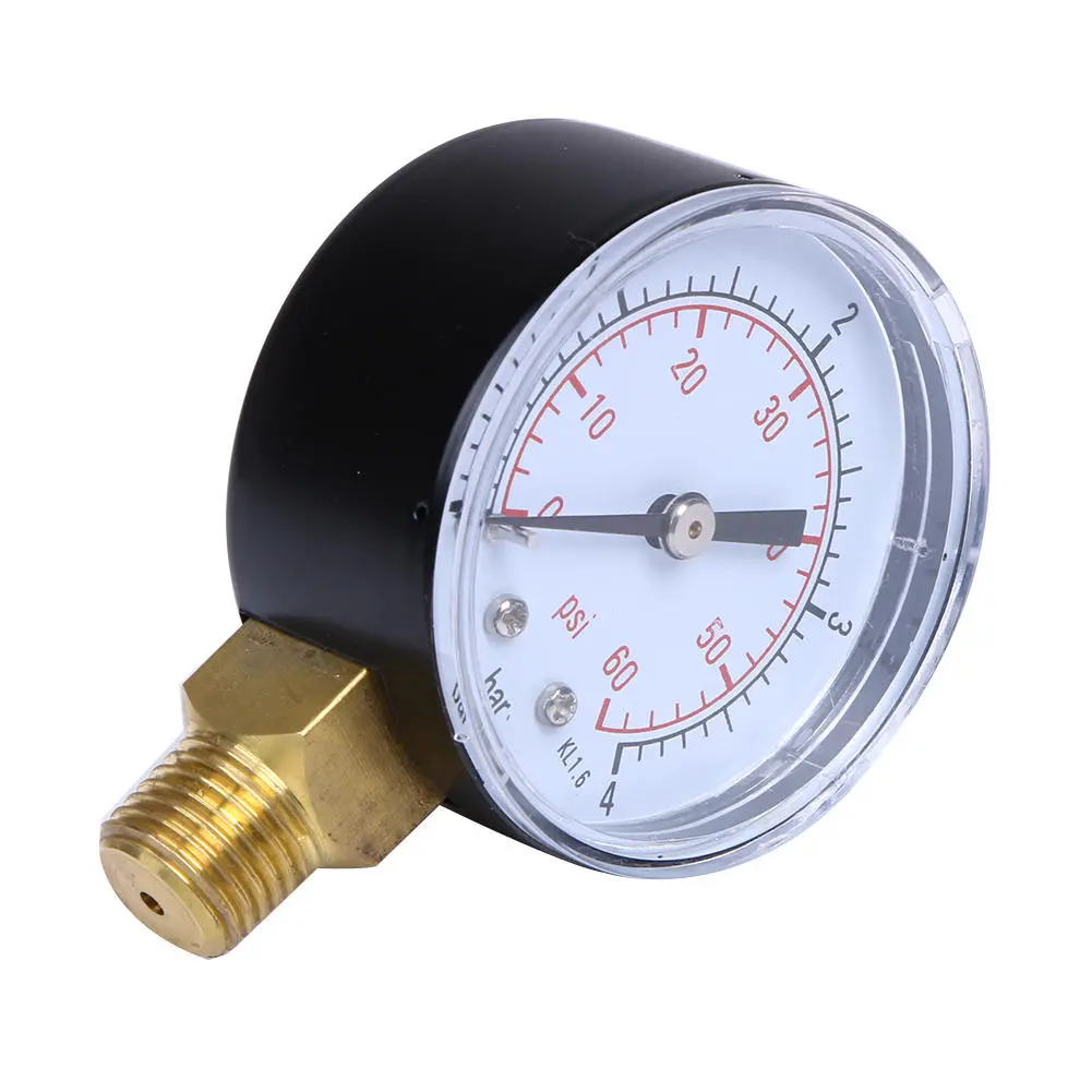 TS-50-4 Pool Spa Filter Pressure Gauge | 0-60 PSI 0-4 Bar | 1/4 Inch NPT Side Mount - Image 3