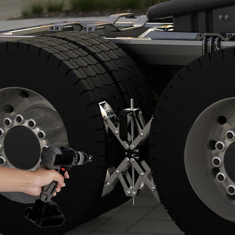 X-Shaped Wheel Chock Stabilizer | Drill Adjust for Tandem-Axle RV & Trailer | Tire Locking Stop for Camping - Image 4