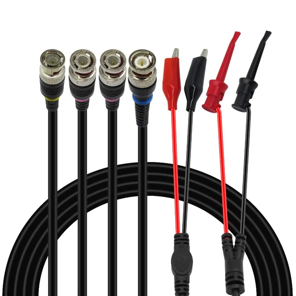 Cleqee P1260 Coaxial Test Lead Kit - BNC to BNC, Alligator & Test Hook - Image 2
