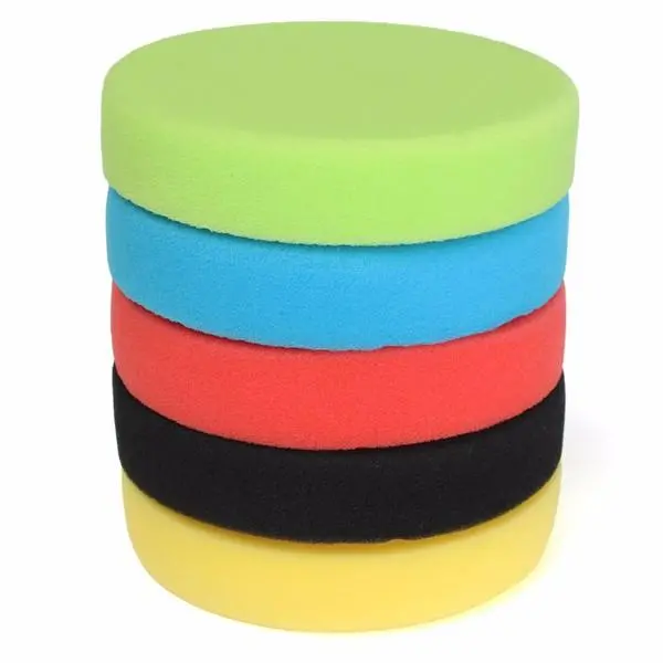 5pcs 6 Inch Flat Sponge Buffing Pad Kit | For Car Polisher & Detailing - Image 2