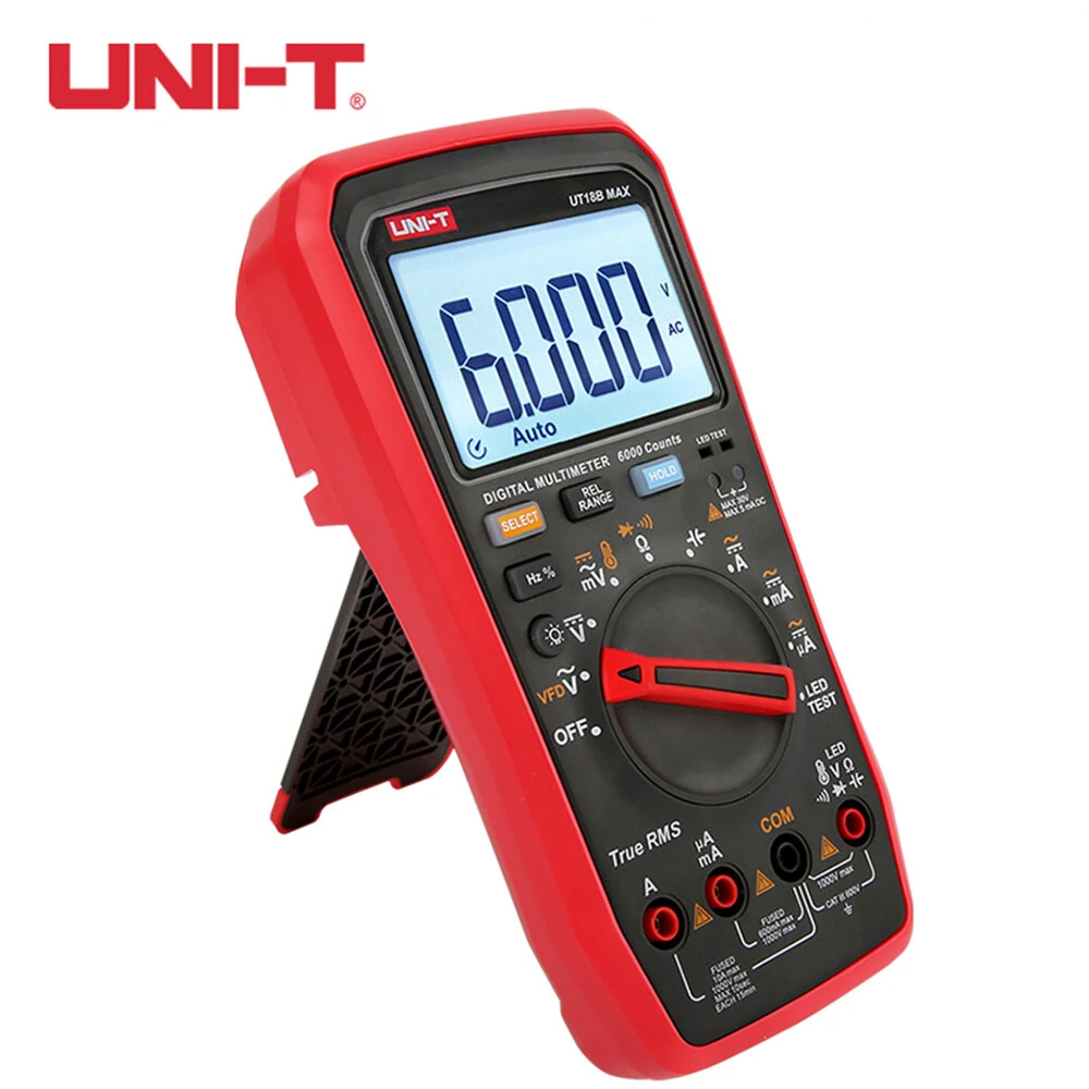 UNI-T UT18B MAX True RMS Digital Multimeter | Auto-Range Voltmeter Ammeter - Image 3