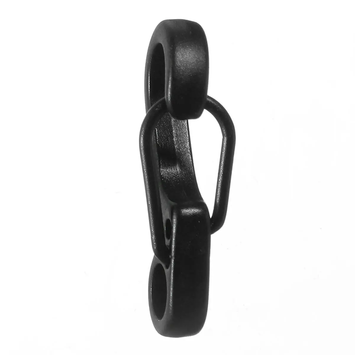 5Pcs Black EDC Tool Carabiner Keychain - Alloy Clip for Hiking Climbing Camping - Image 3