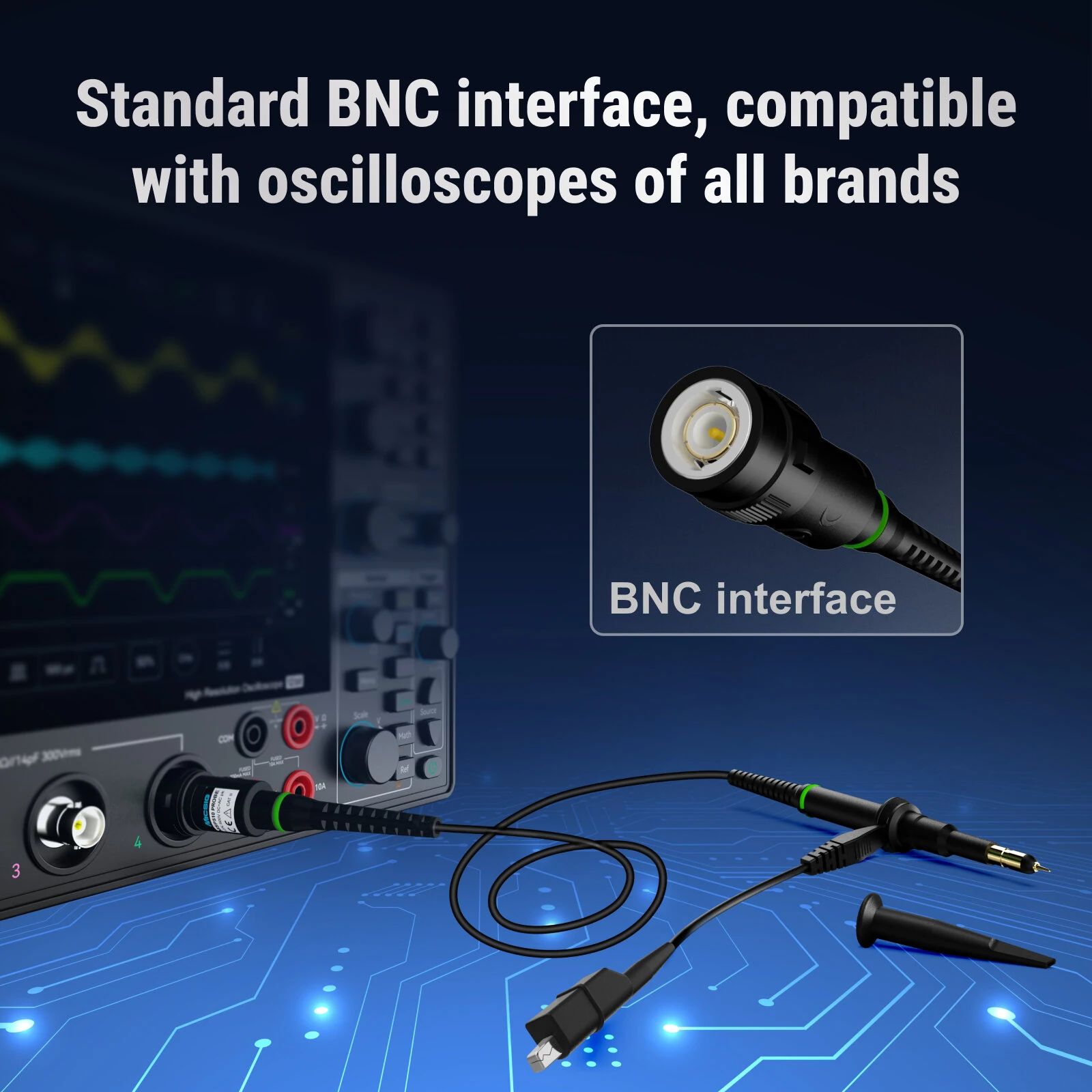 MICSIG MSP510 Oscilloscope Probe | 500MHz Bandwidth | Universal BNC Interface - Image 3