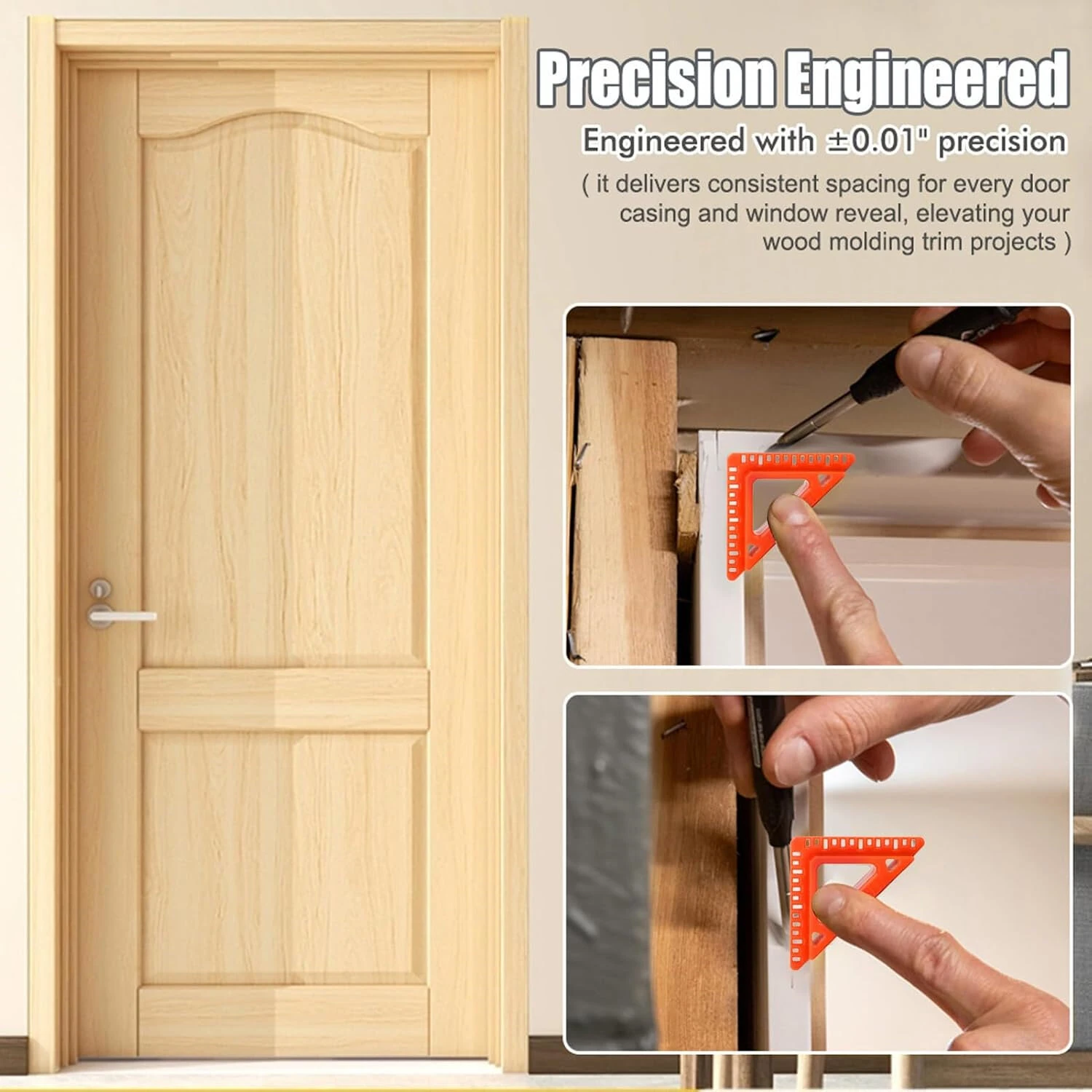 Door and Window Casing Reveal Tool - 3/16 & 1/4 Inch Trim Marker | ±0.01 Accuracy - Image 4