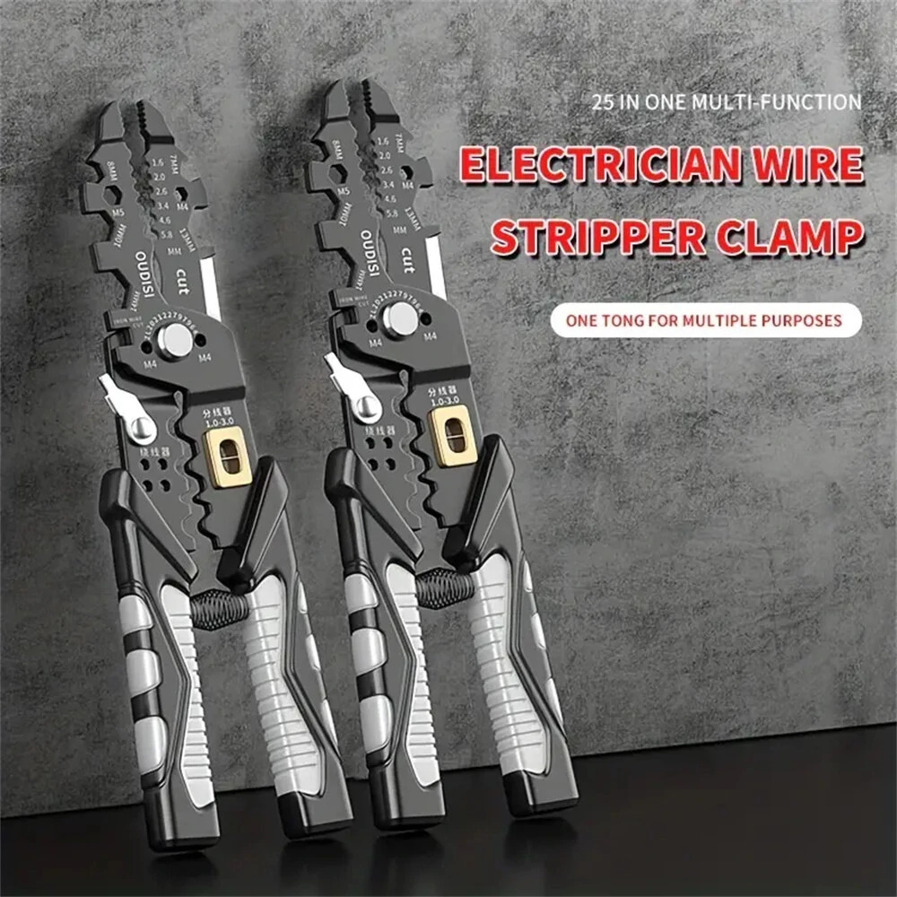 Multifunctional Wire Strippers | Crimping & Cutting Pliers for Electrician Tools - Image 2