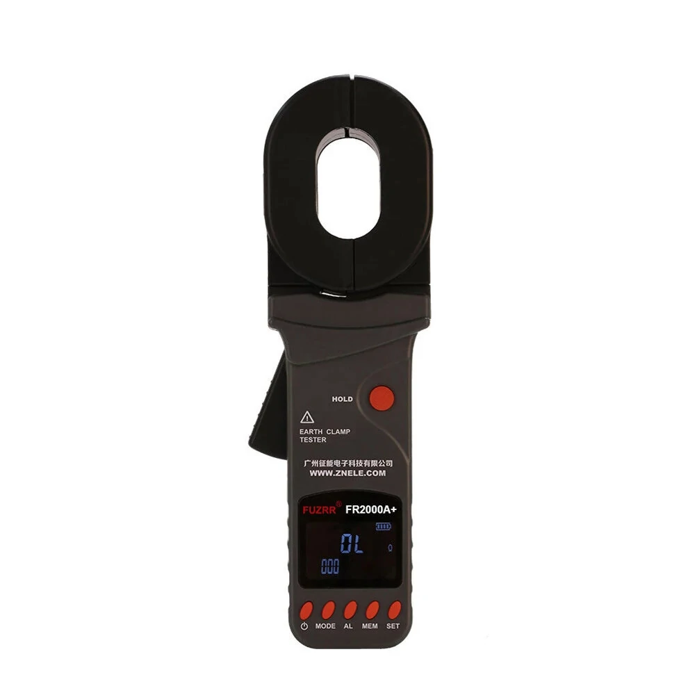 FR2000A+ Clamp Ground Resistance Tester | 0.01Ω-200Ω Loop Tester | 300 Data Storage - Image 2