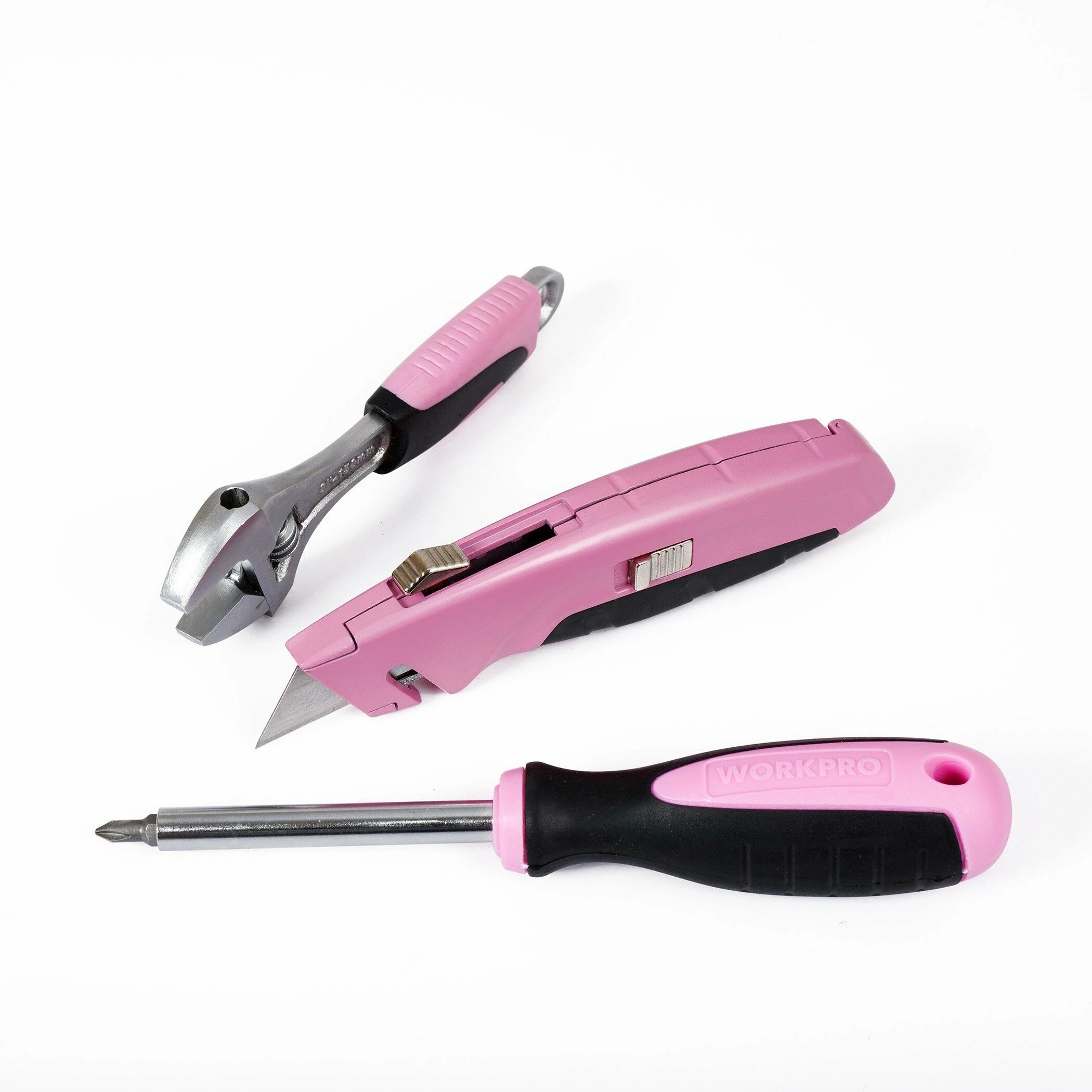 WORKPRO 103pcs Pink Ladies Tool Set with Carrying Pouch | DIY Home Maintenance - Image 4
