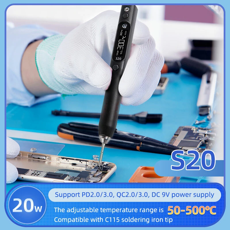 SEQURE S20K+I+IS Soldering Iron Kit - European Standard | 3 Tips + Holder + Bag - Image 4