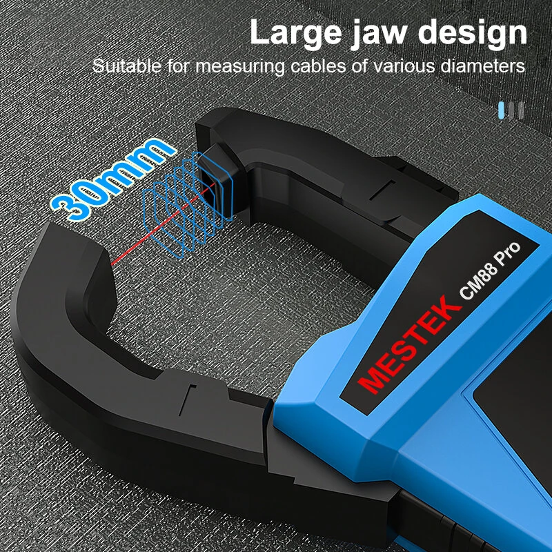 MESTEK CM88 Pro Clamp Meter - 6000 Count True RMS - 1000A AC/DC Current - Image 5