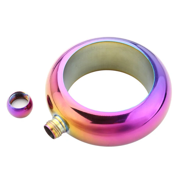 Stainless Steel Hip Flask Bracelet - Wine Bottle Bangle with Mirror & Funnel | EDC Drinkware - Image 5