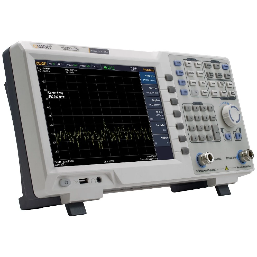 OWON XSA805 Spectrum Analyzer 9kHz-1.5GHz | 9-Inch LCD | USB & LAN Interface - Image 2