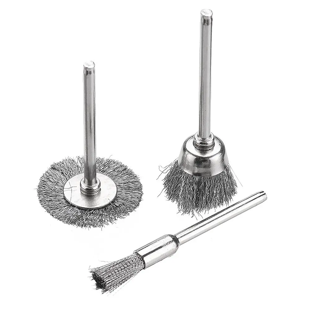 Dremel Rotary Tool Wire Brush Set - 9pcs Stainless Steel Cup Wheel Cleaner & Polishing - Image 4
