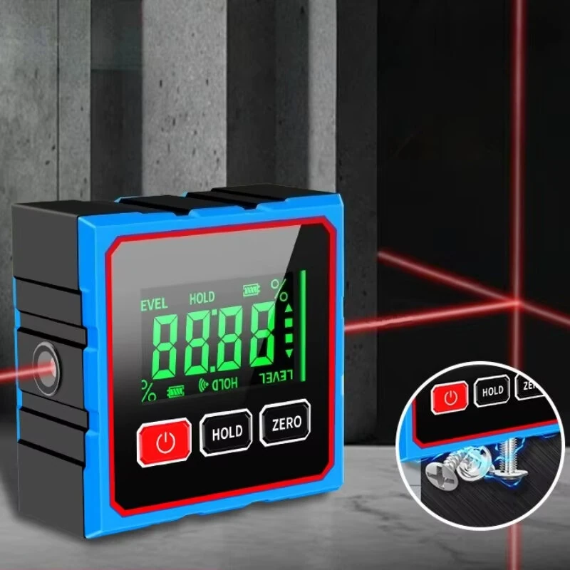 CZDANG Digital Angle Dipmeter | 4-Sided Magnetic Inclinometer ±0.2° Accuracy | Cross Laser Level - Image 4
