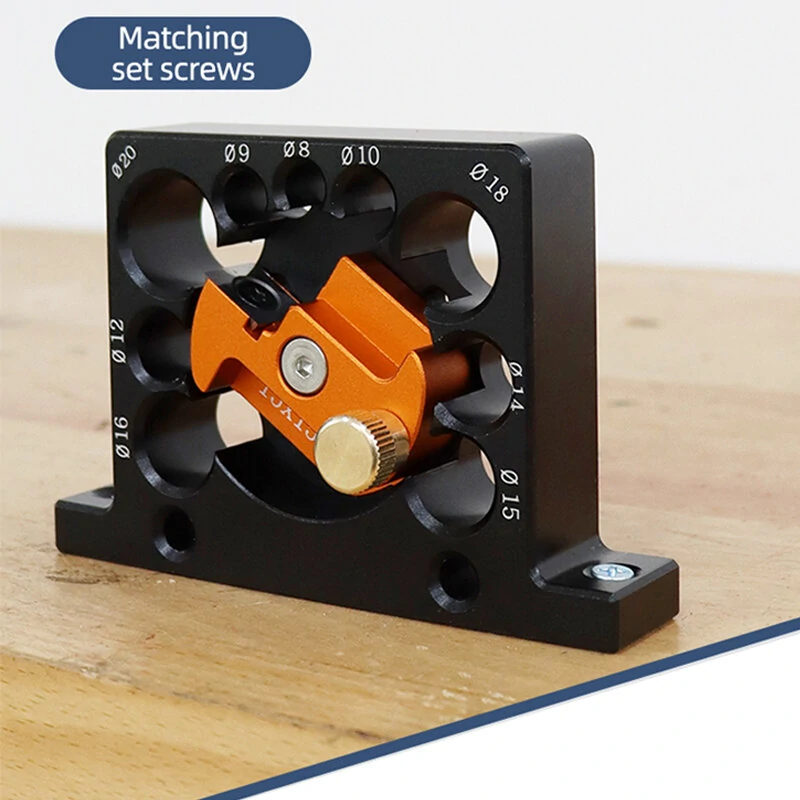 ENJOYWOOD Adjustable Dowel Jig | 8-20mm Carbide Inserts | Compact & Lightweight - Image 4