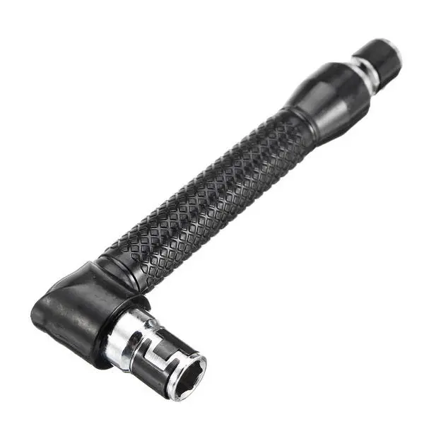 L Shaped Screwdriver Wrench - 1/4 Inch Hex with 10-Piece Bit Set - Image 4