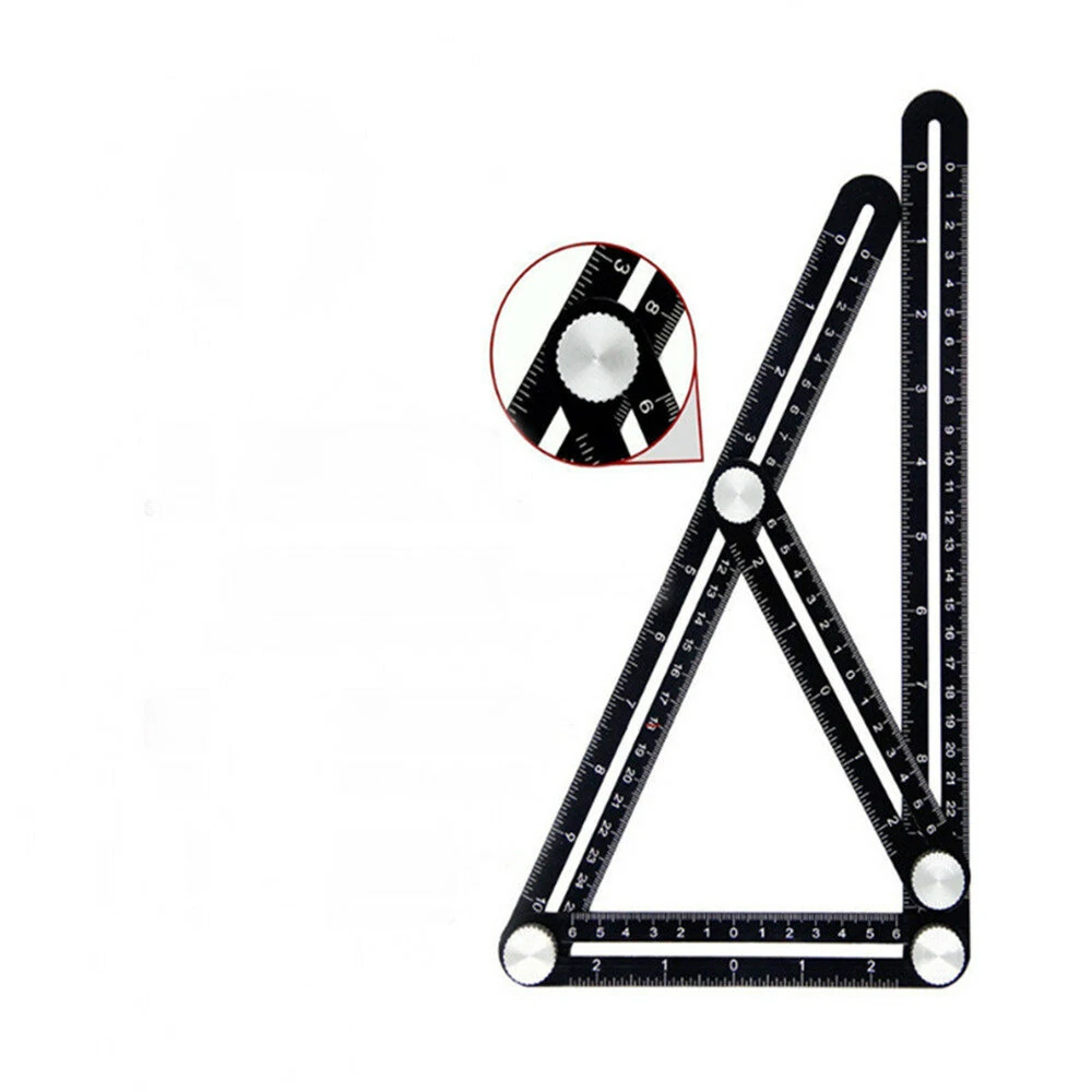 Adjustable Ceramic Tile Hole Locator - 6 Folding Angle Ruler Drill Guide Tool - Image 4