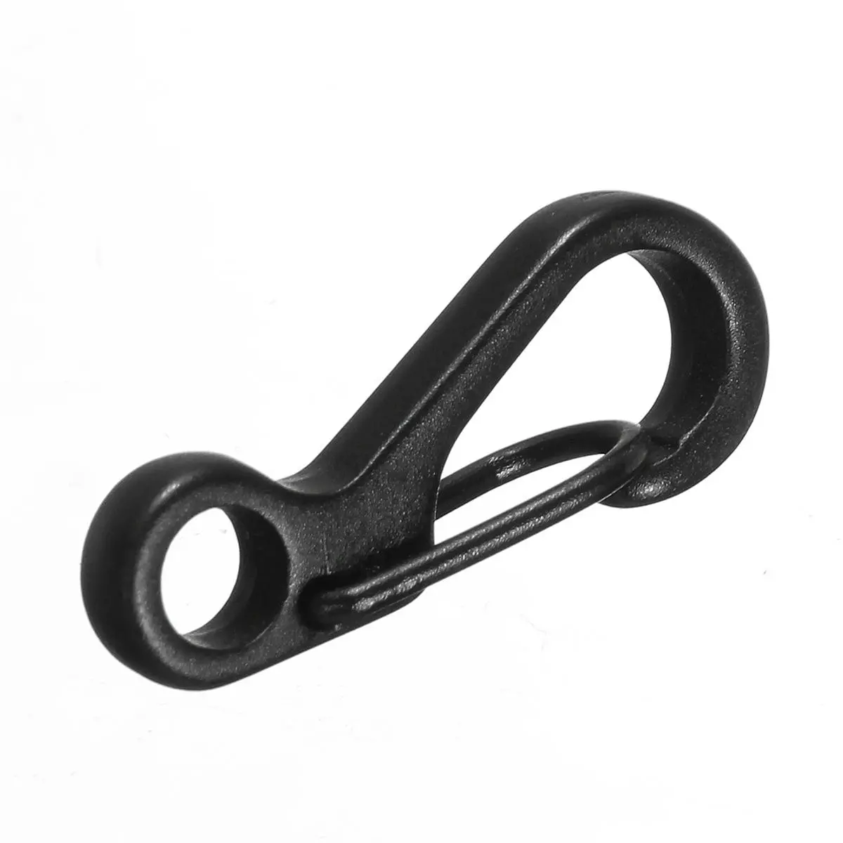 5Pcs Black EDC Tool Carabiner Keychain - Alloy Clip for Hiking Climbing Camping - Image 4