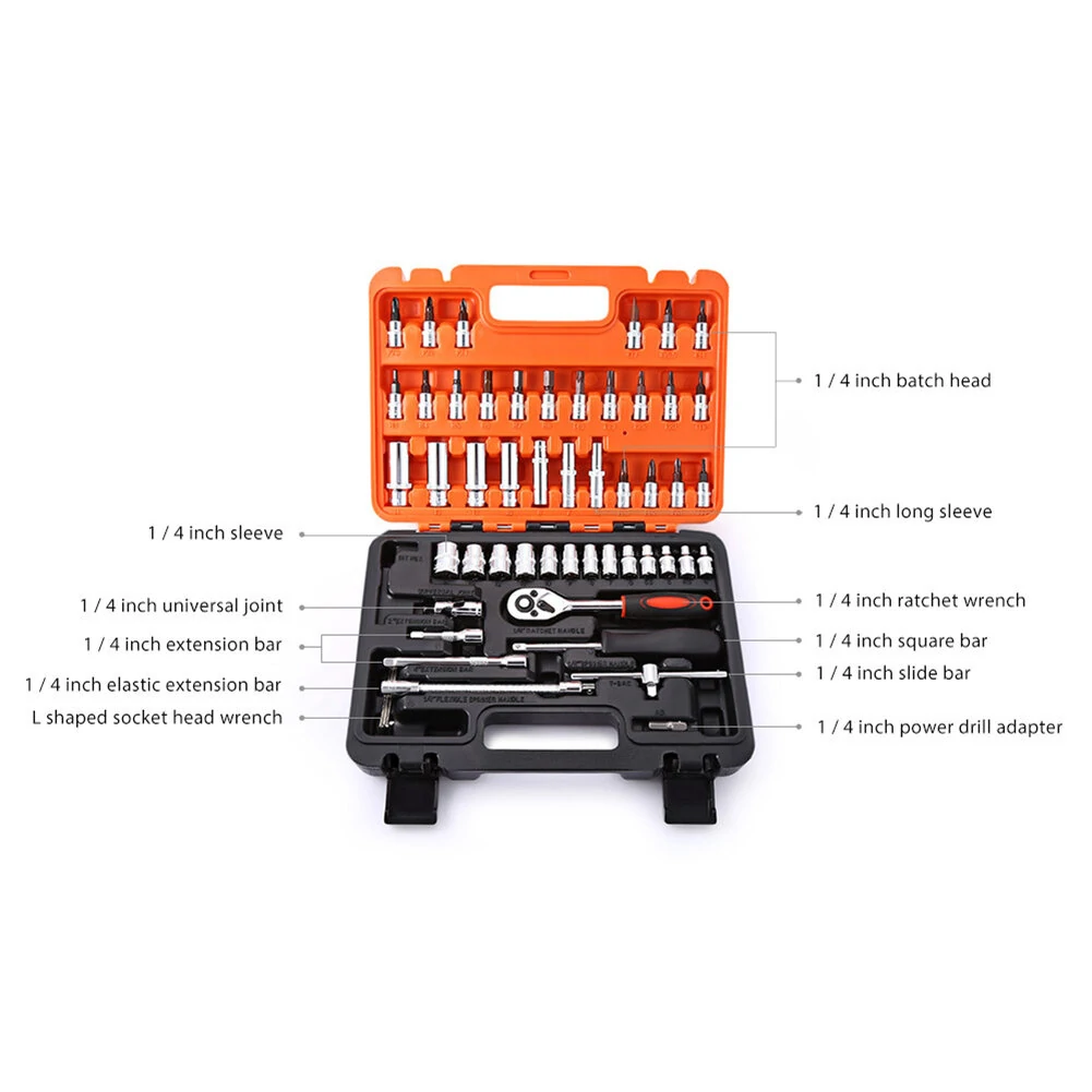53PCS Vehicle Tool Set - Emergency Car Repair Kit | Small Hardware Tools - Image 4