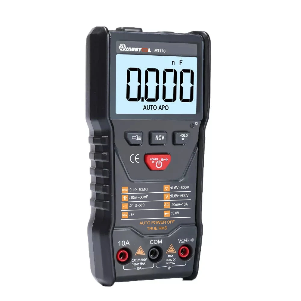 MUSTOOL MT110 True RMS Digital Multimeter - 6000 Counts | NCV Flashlight & Backlight - Image 4