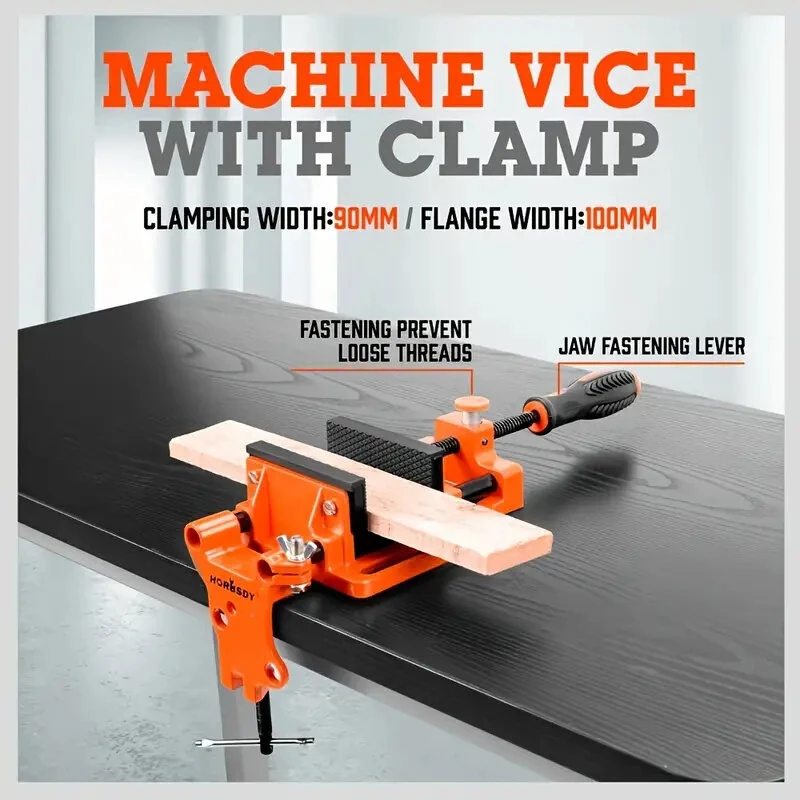 Quick-Release 90mm Drill Press Vice | High Carbon Steel & Soft Grip Handle - Image 3