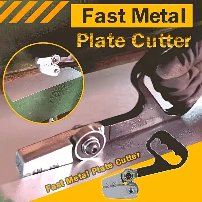 Black Stainless Steel Sheet Cutter - Metal & Plastic Cutting Tool | Straight Groove & Round Handle - Image 3