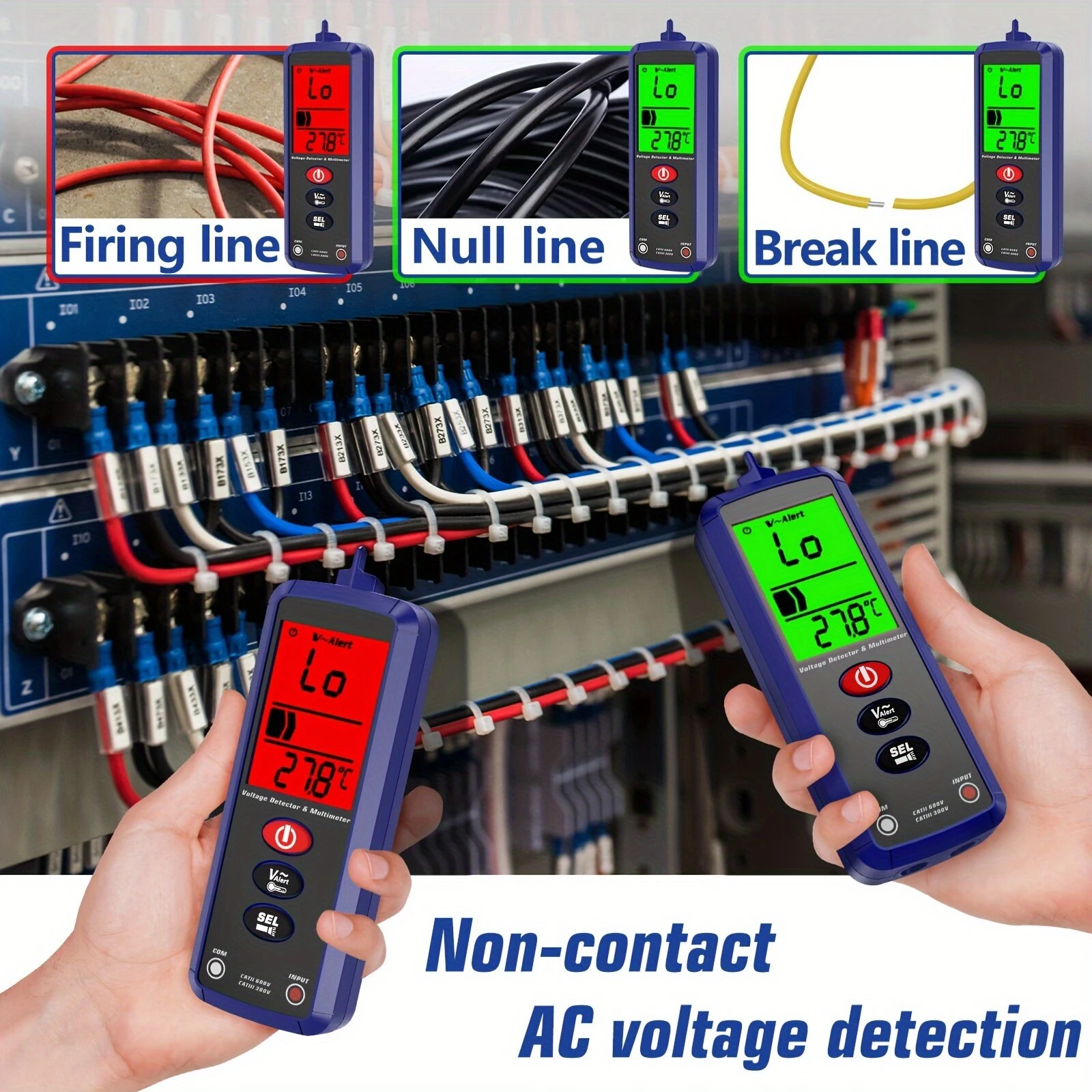 Automatic Anti-burning Pen Multimeter | AC Voltage & Frequency Tester | Non-Contact Voltmeter with Flashlight - Image 4
