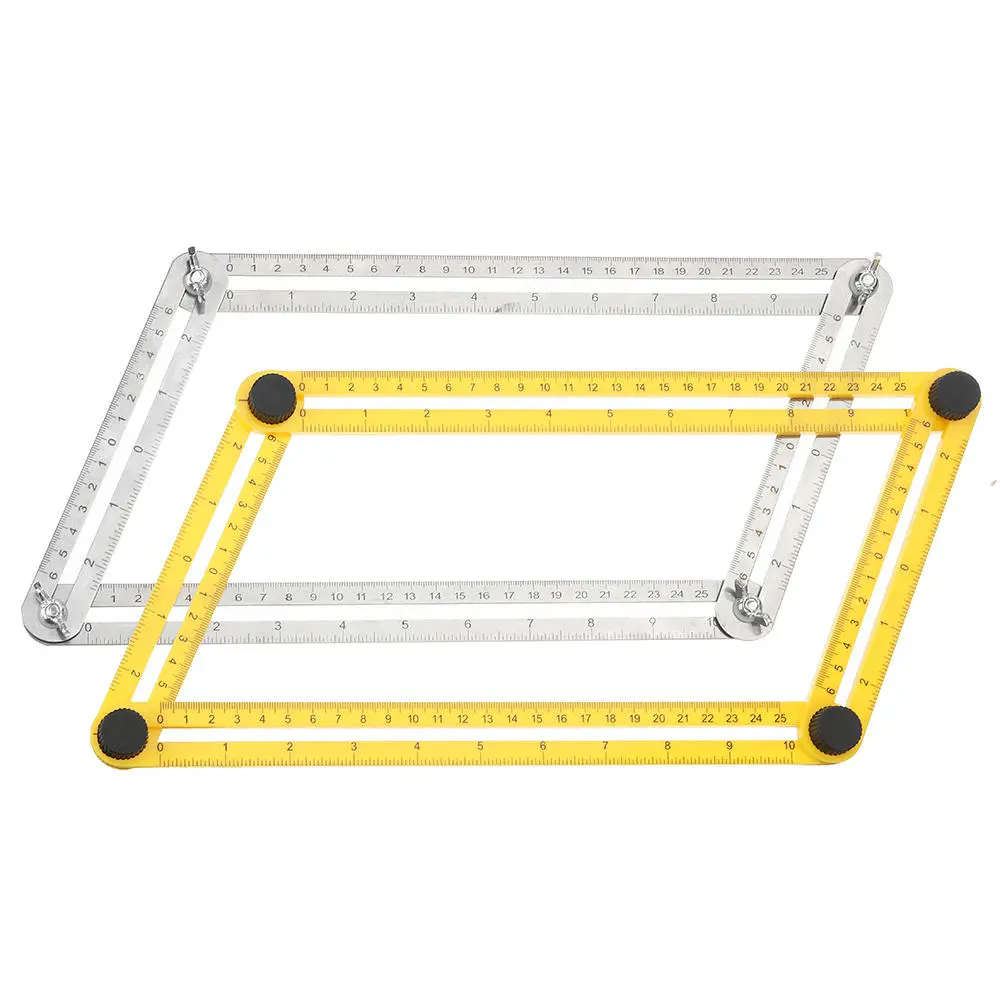 ABS & Stainless Steel Multi-Angle Folding Ruler - Flexible 4-Side Parallel Ruler - Image 2