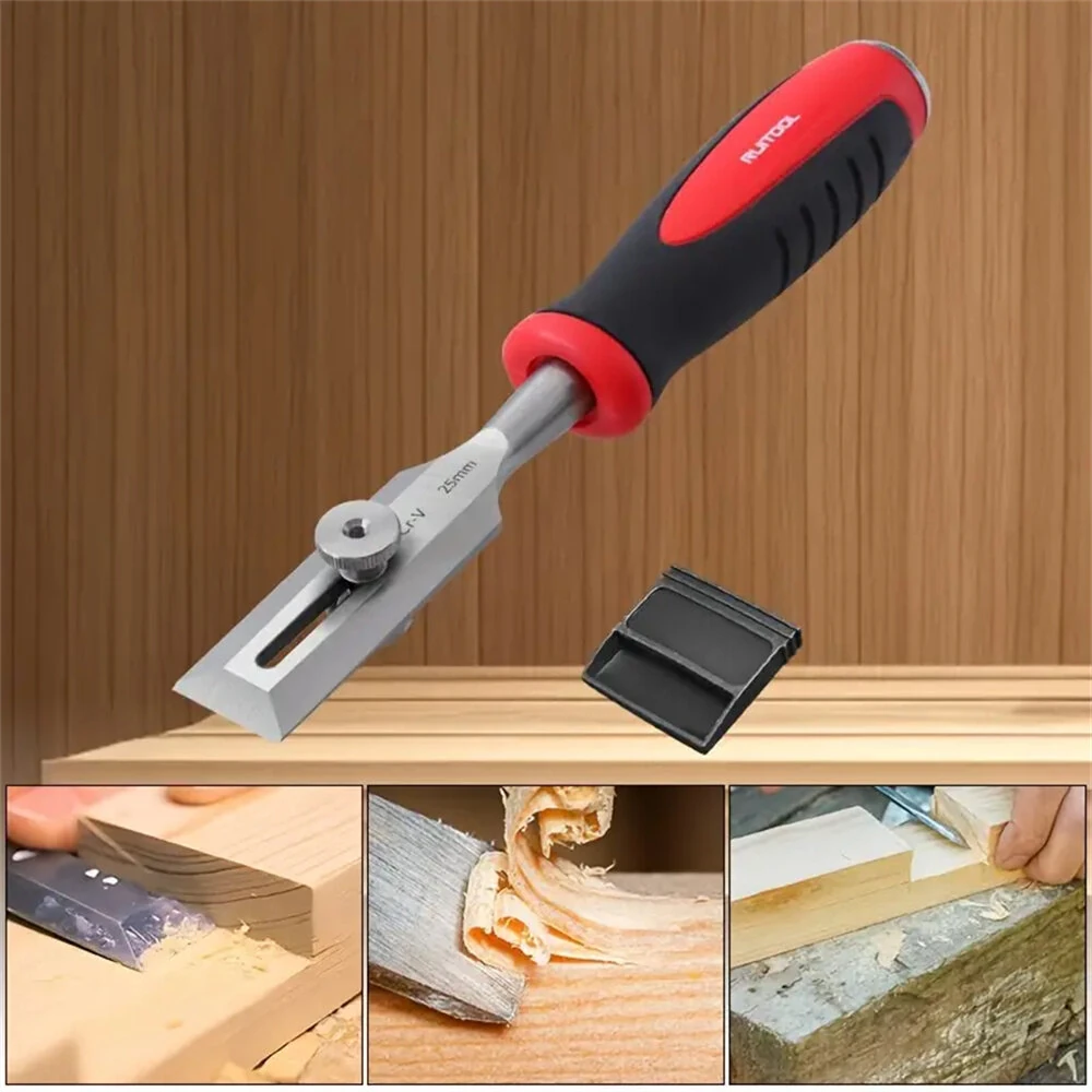 Wood Carving Chisel - 9 Inch Chrome Vanadium Steel with Ergonomic Handle - Image 2