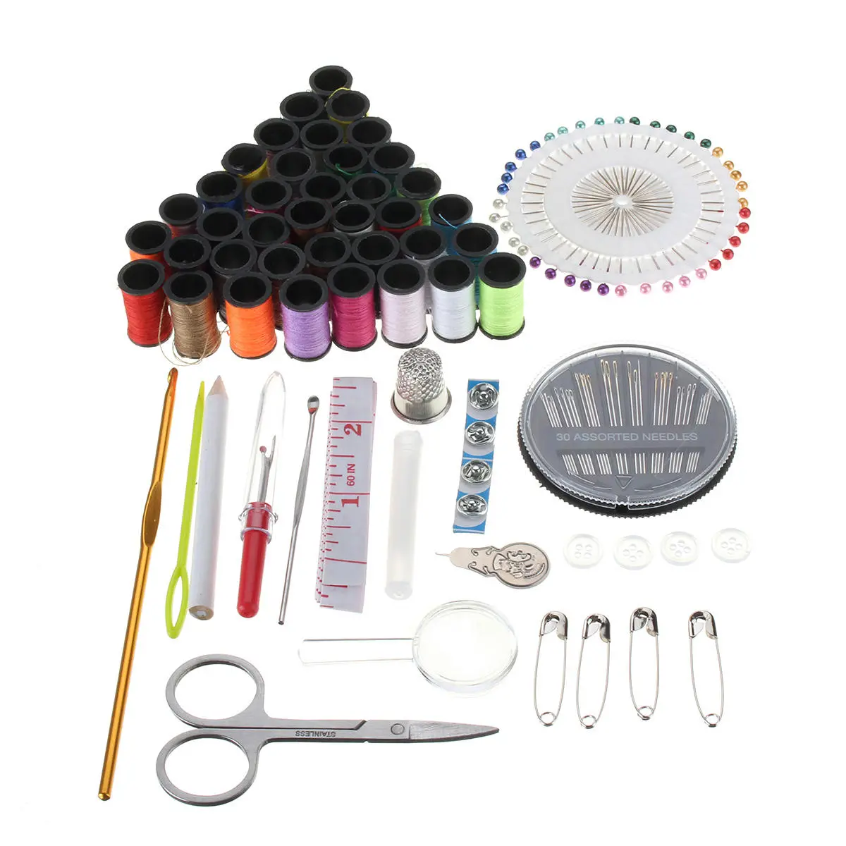 Leather Craft Tool Kit - 134Pcs Needle Sewing Thread & Stitching Tape - Image 5