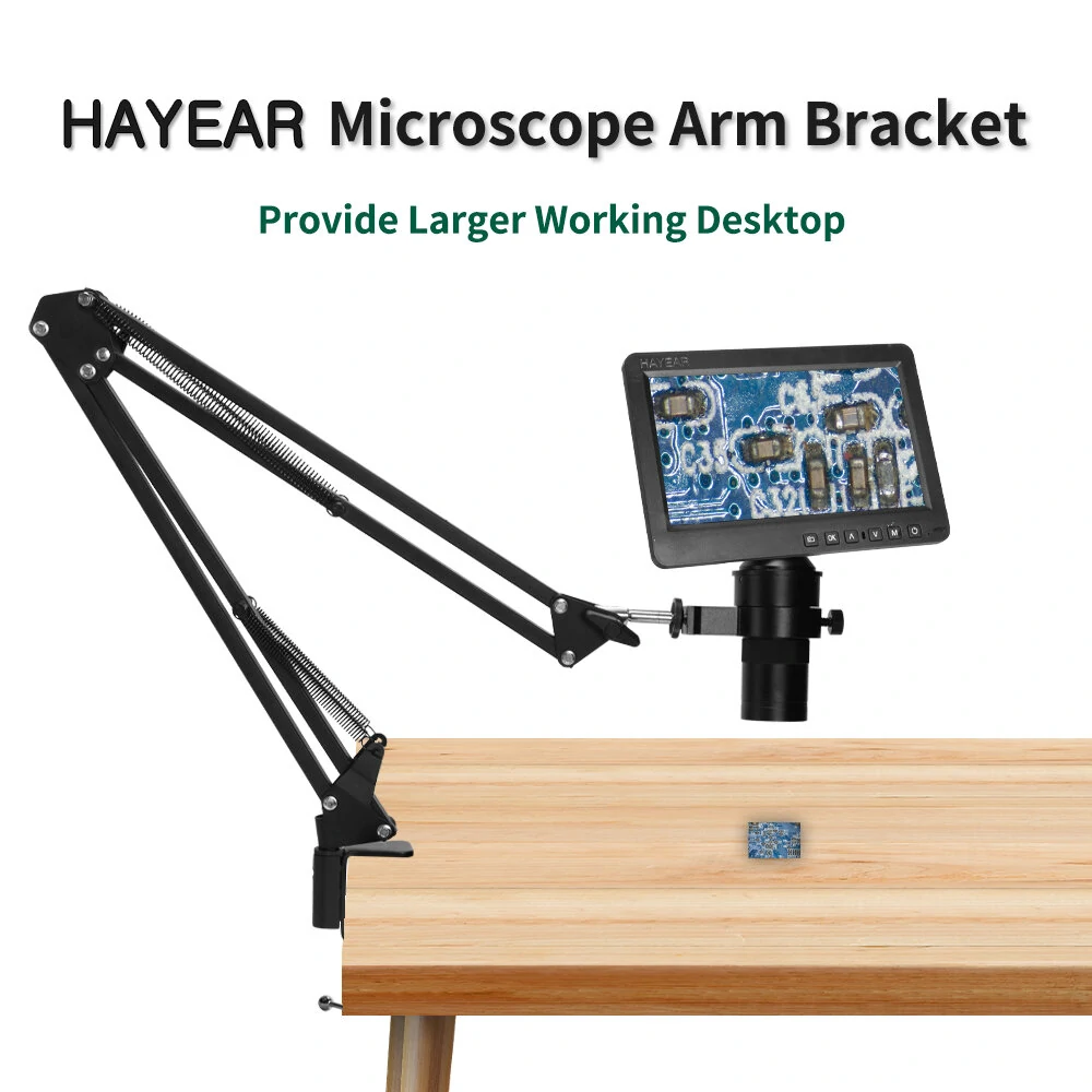 Industrial Microscope Camera Bracket - 360° Rotation & Monocular Design | High Quality Metal, 3.5 lbs Load | Compatible with 42mm & 50mm Lenses - Image 2