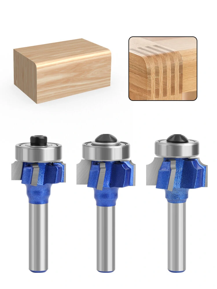 3PCS 6mm 8mm 1/4 Shank Corner Round Router Bit Set | R1 R2 R3 Trim Edging | Woodworking Cutter - Image 2
