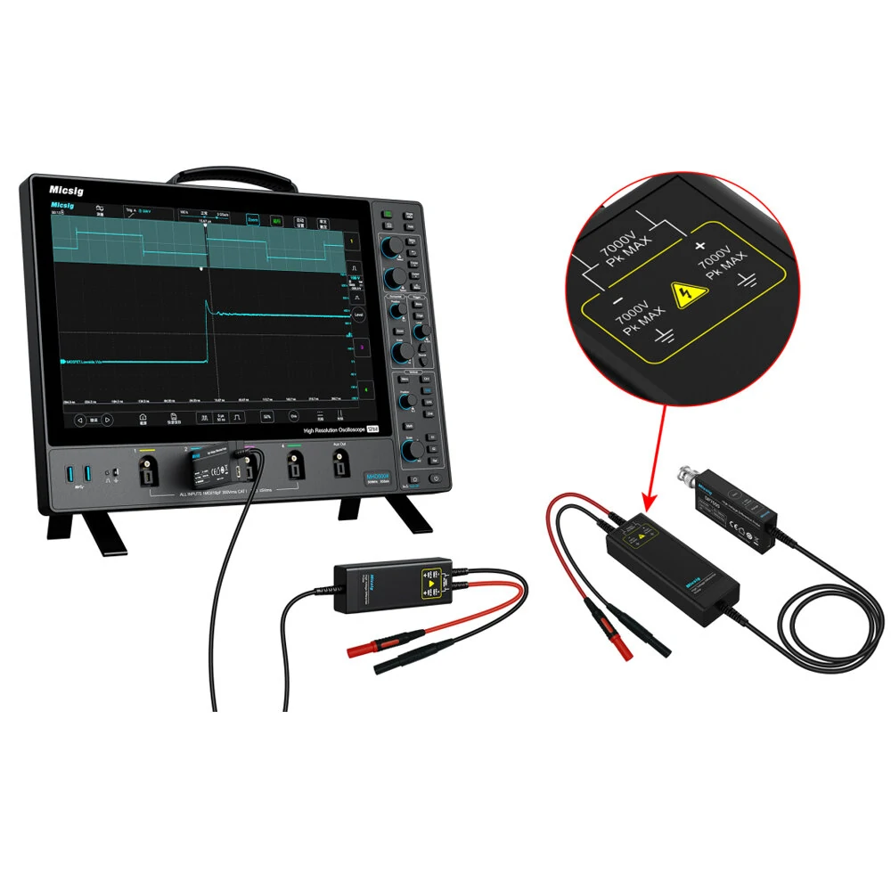 Micsig DP7000 Differential High Voltage Probe | 7000Vpk | Compact Design - Image 2