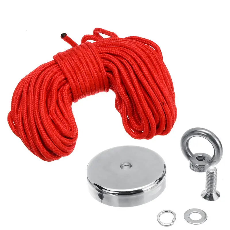 60mm Neodymium Magnet - 200KG Pulling Force with 304 Steel & 20M Rope | Fishing & Recovery Tool - Image 2
