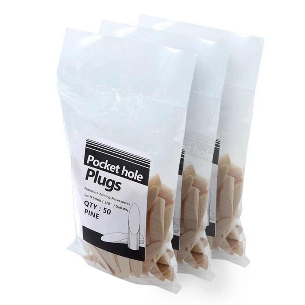 Pine Wood Pocket Hole Plugs - 50PCS 9.5mm Plugs with Bag | Furniture Jointing - Image 3