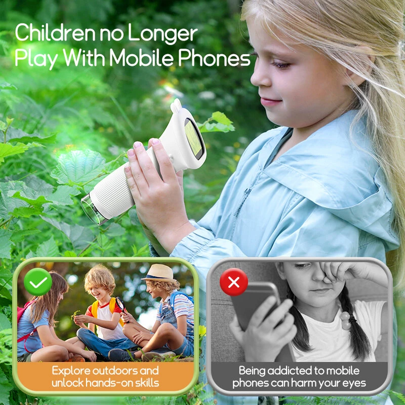 Kids Portable Microscope - 1000X Magnification | 2MP Camera & 2 IPS Screen | 8 LEDs & Rechargeable Battery - Image 3