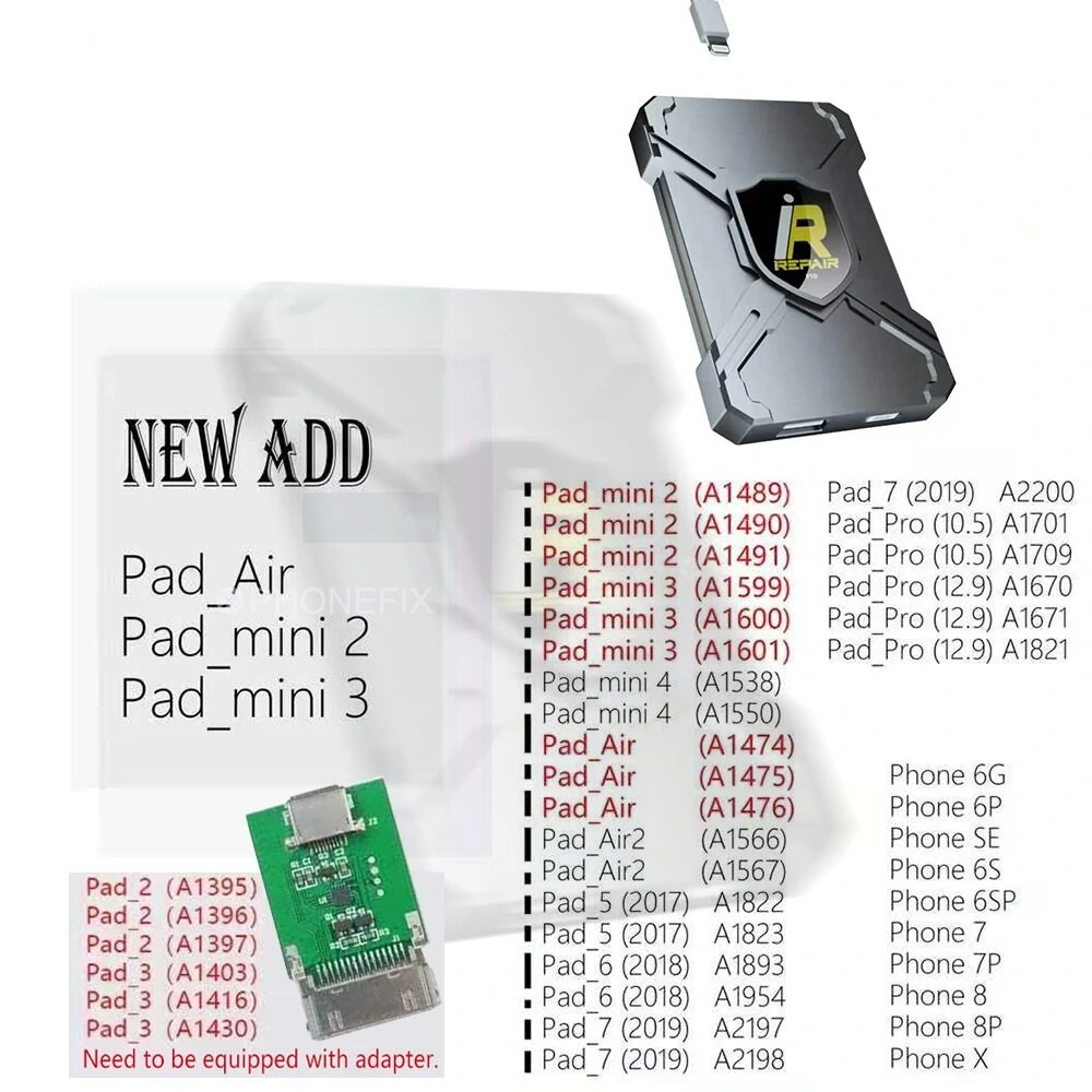 Purple Screen Adapter for IRepair P10 Magico Diag Tool | iPad 2/3 Hard Disk SN Reader - Image 5