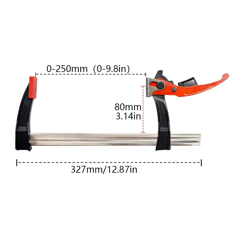 Quick Ratchet Parallel F Clamp - Woodworking Bar Clamp for DIY Gluing & Fixing - Image 5