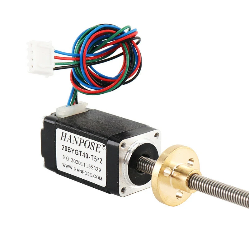 HANPOSE High-Precision Linear Stepper Motor | 20 Integrated Screw T5 Copper Nut Set | 24-50mm - Image 4