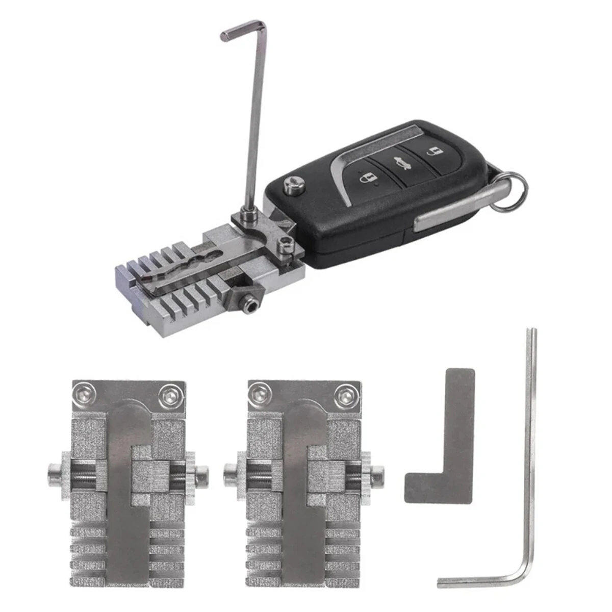 Stainless Steel Key Machine Fixture Clamp Set | Precision Key Cutting Tool for Car & Household Keys - Image 2