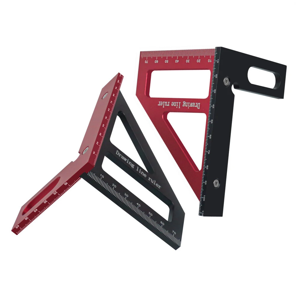 Aluminum Alloy 3D Angle Ruler - 45/90 Degree Protractor for Woodworking - Image 3