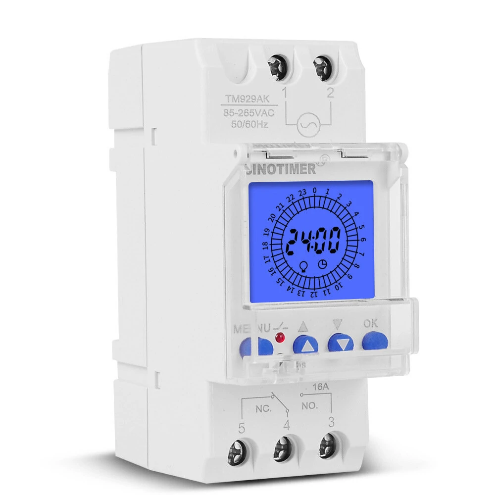 SINOTIMER Digital Time Switch - 16A/30A LCD Backlight | AC 85-265V Analogue - Image 3