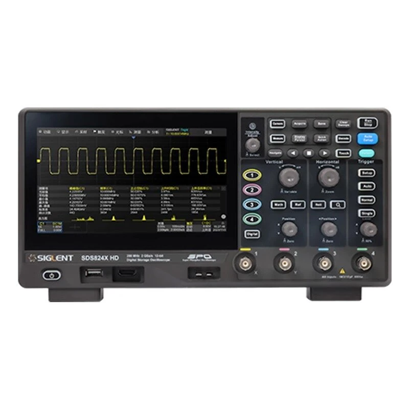 Siglent SDS824X-HD Oscilloscope | 4 Channel 200MHz 12-bit | 7 Display 2GSa/s - Image 2