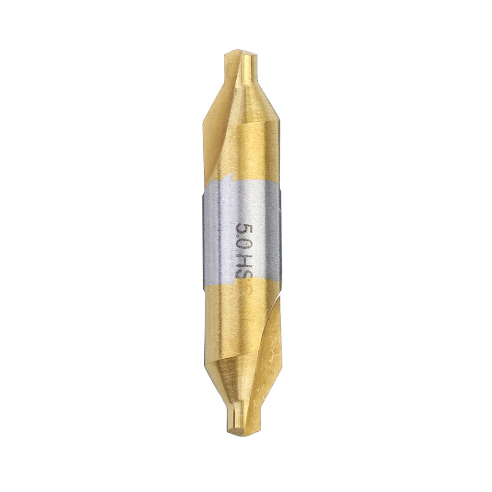 Drillpro 6pcs HSS Titanium Coated Center Drill Bit Set | 60 Degree 1-5mm - Image 5