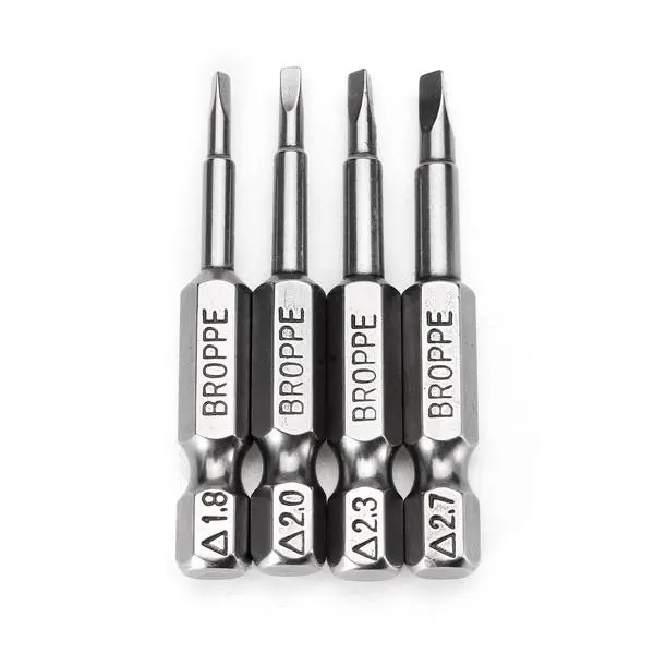 Broppe 4pcs 50mm Triangle Screwdriver Bits | 1/4 Inch Hex Shank Magnetic - Image 3