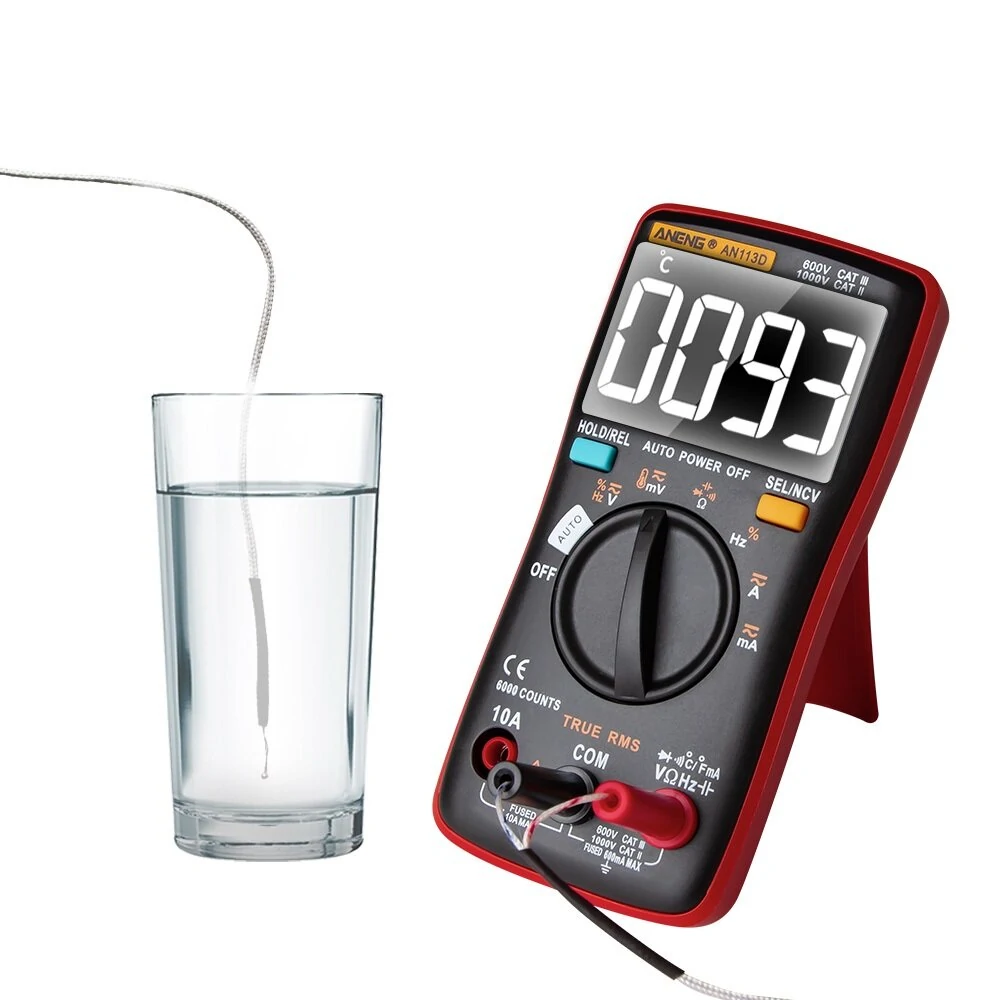 ANENG AN113D True-RMS Digital Multimeter - 6000 Counts, Auto-Ranging, Temperature Tester - Image 3