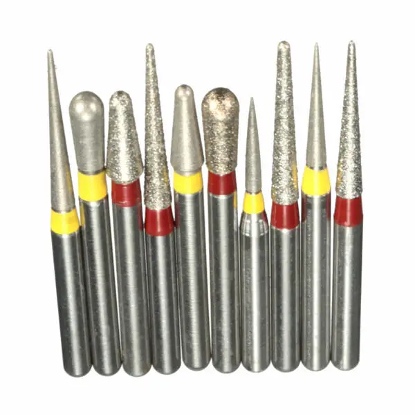 10pcs Diamond Burs - Polishing Grinding Heads for High Speed Handpieces - Image 3