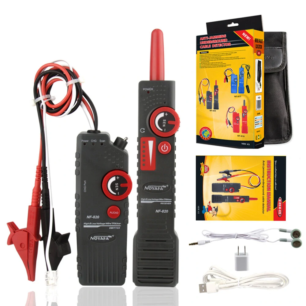 NOYAFA NF-820 Underground Cable Locator | High-Low Voltage Wire Tracker with Anti-Interference - Image 5