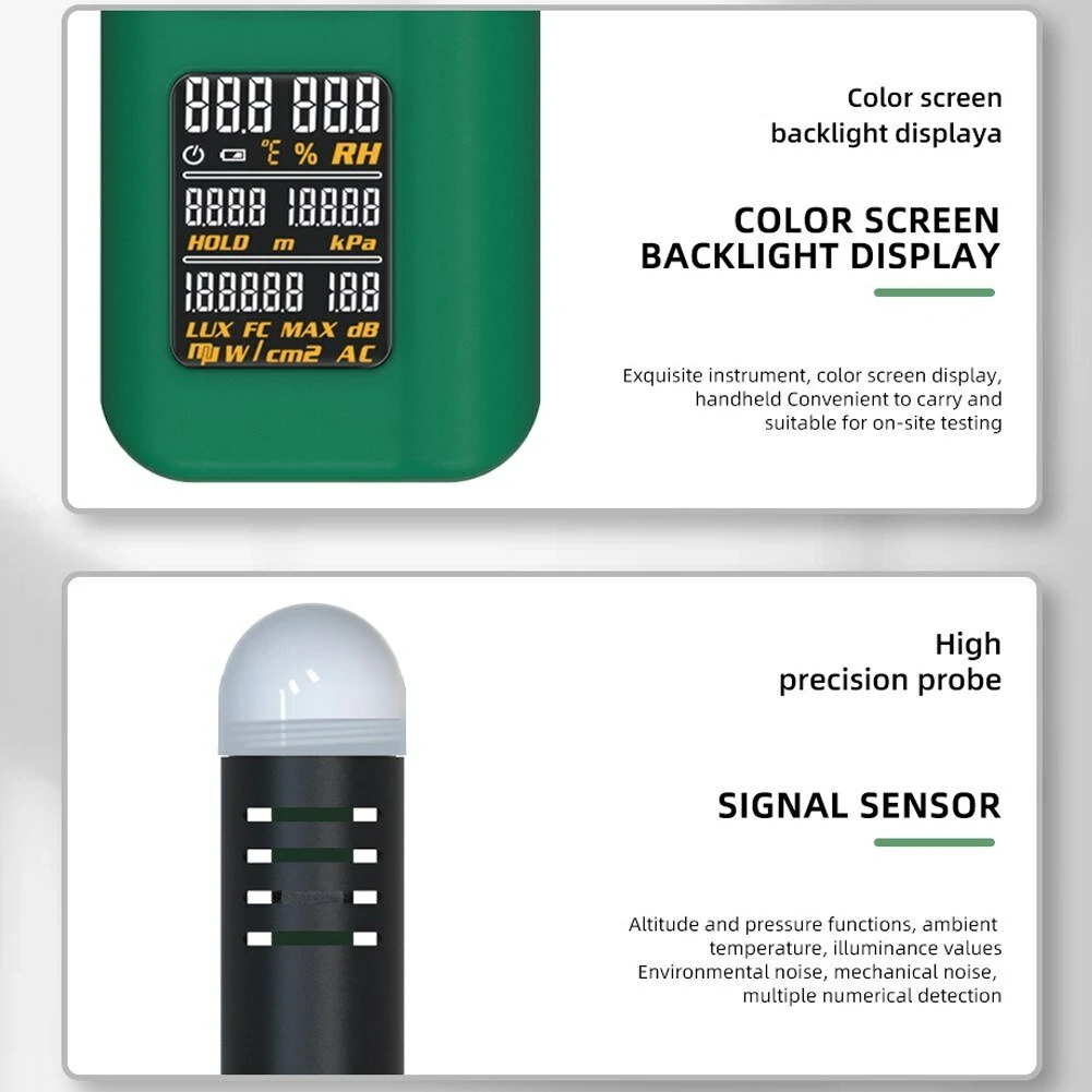 BSIDE GX1 4-in-1 Tester - Ambient Temperature, Humidity, Light & Noise Meter - Image 4